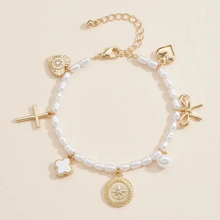 Eternal Pearl Charm Bracelet