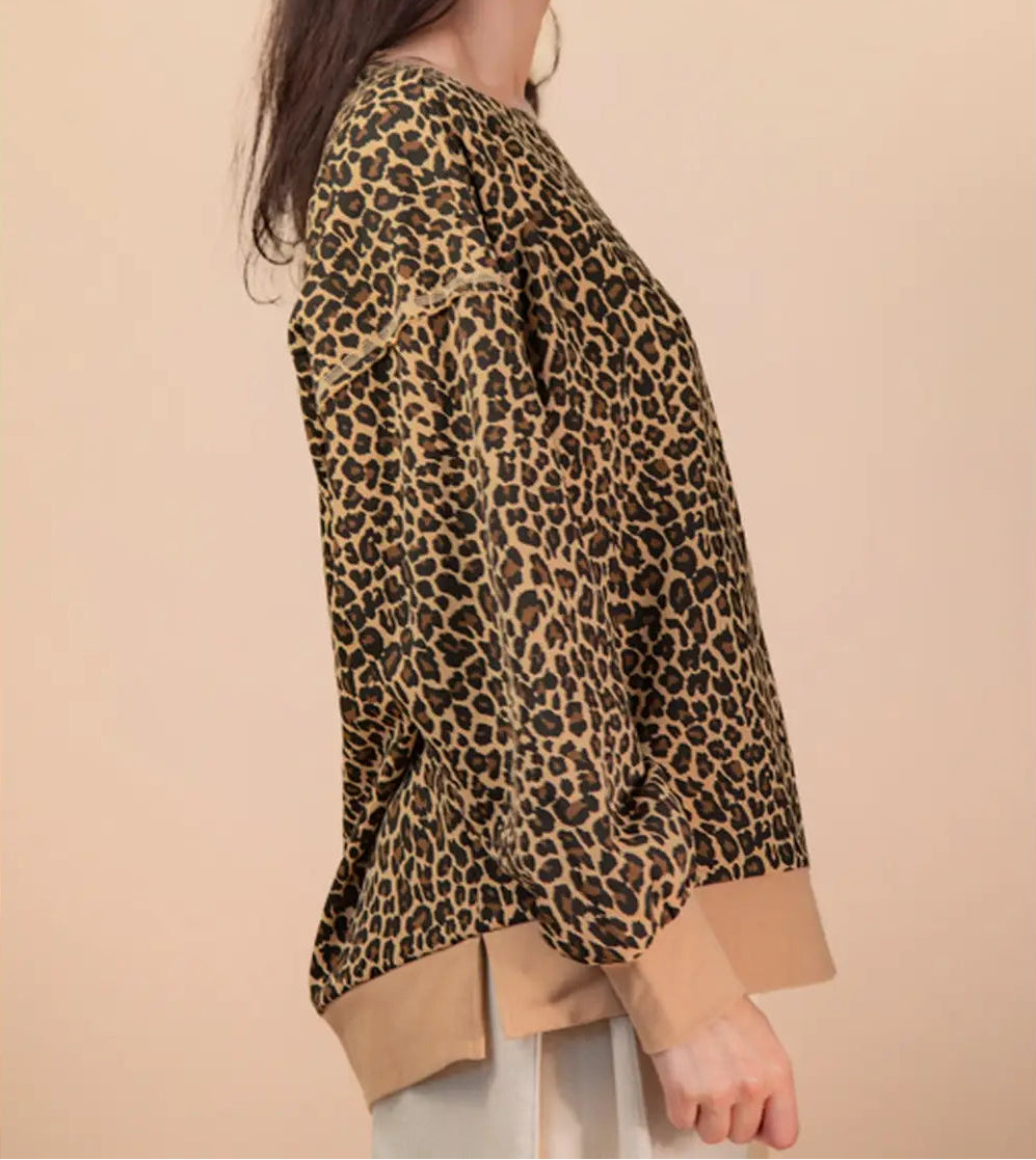Golden Leopard Crewneck