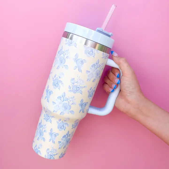Blue Petal Tumbler