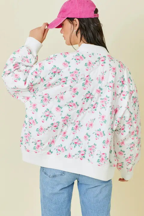 Redeemed Floral Bomber Jacket