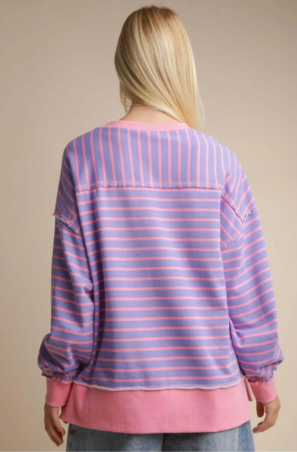 Garden Stripe Oversized Crewneck