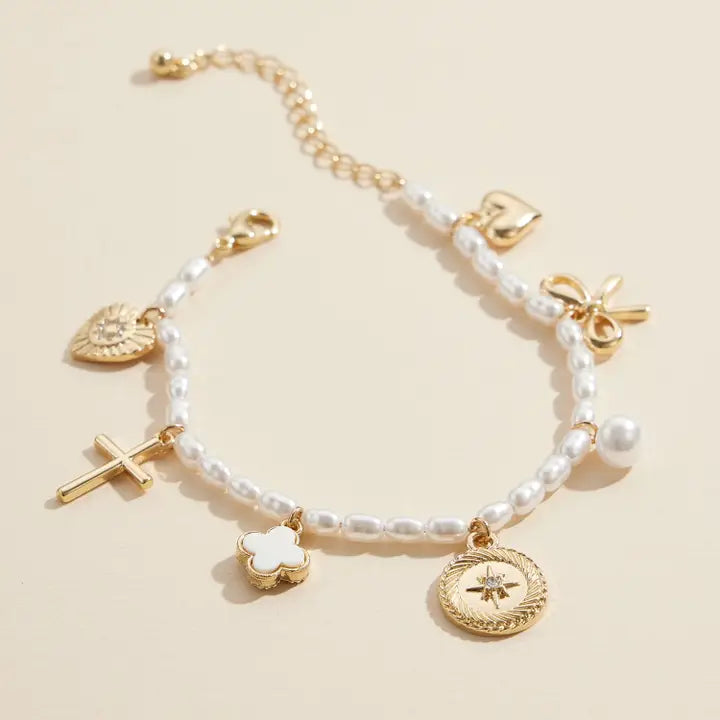 Eternal Pearl Charm Bracelet