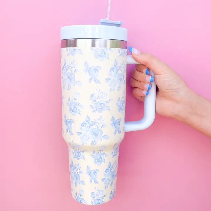Blue Petal Tumbler