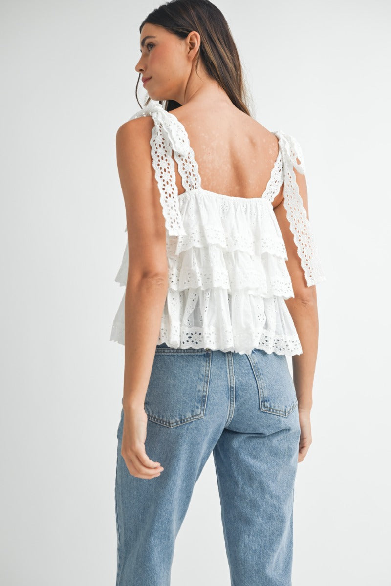 White Willow Lace Top
