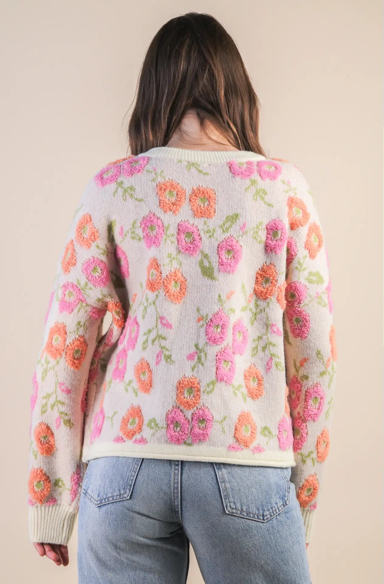 Melissa Floral Knit Sweater
