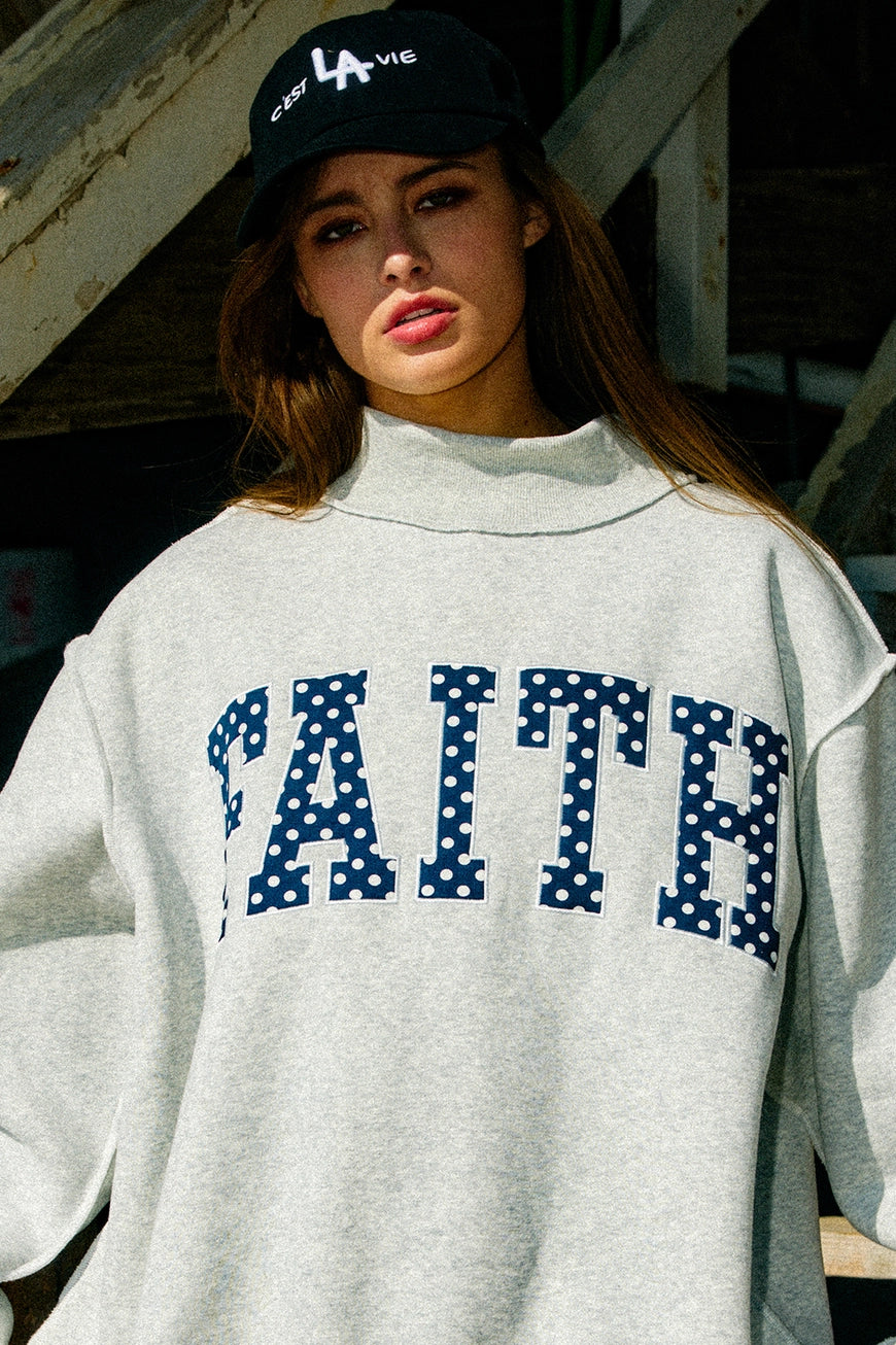 Dotted Faith Mockneck