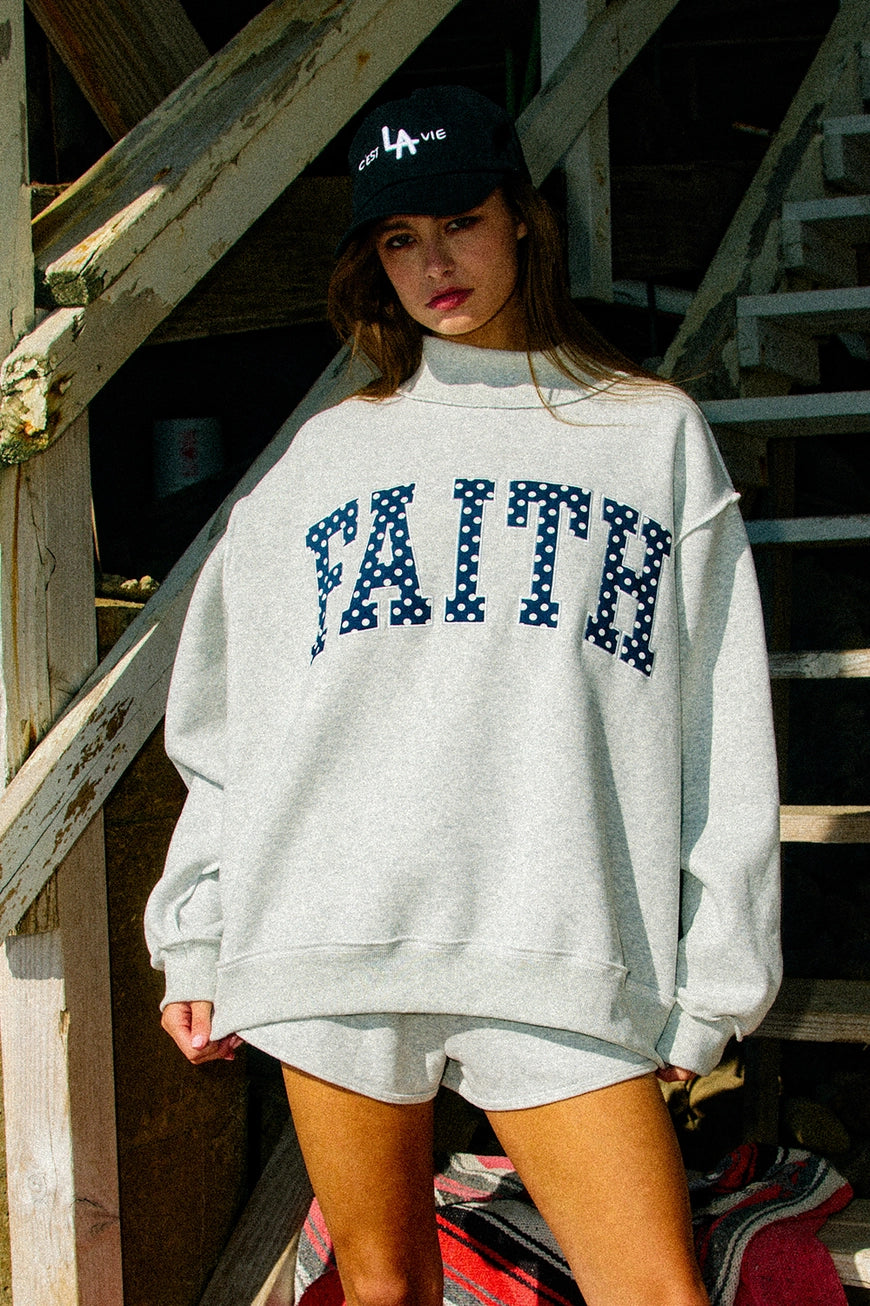 Dotted Faith Mockneck