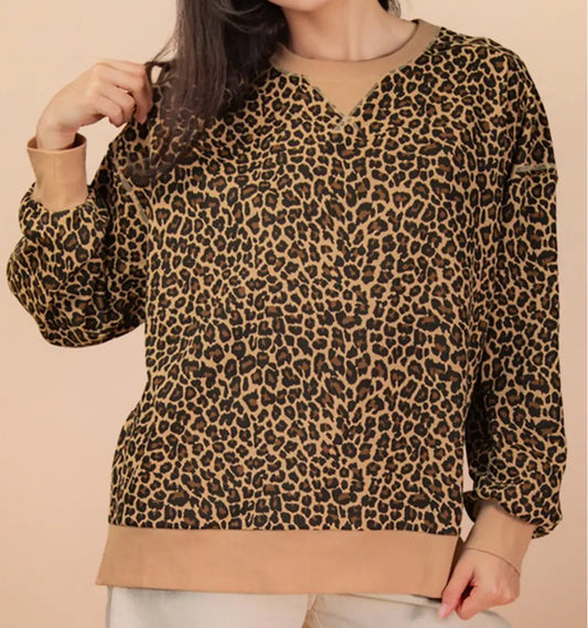 Golden Leopard Crewneck