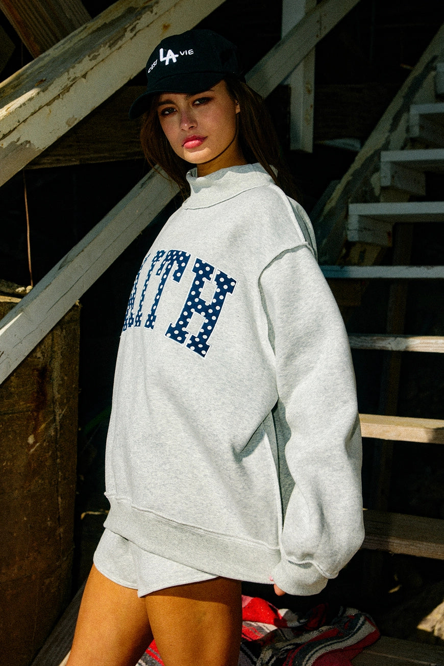 Dotted Faith Mockneck