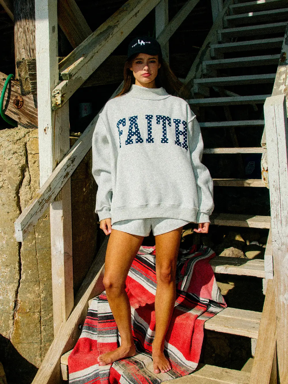 Dotted Faith Mockneck