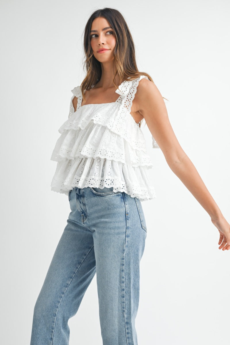 White Willow Lace Top