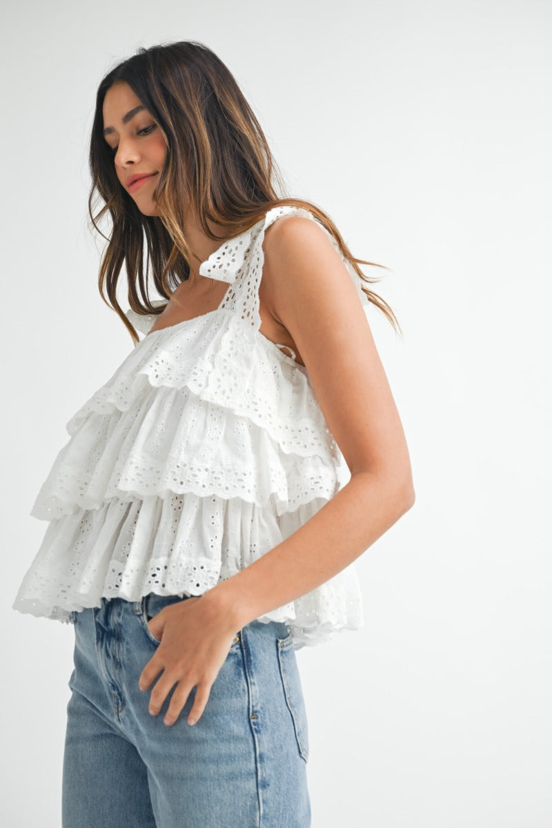 White Willow Lace Top